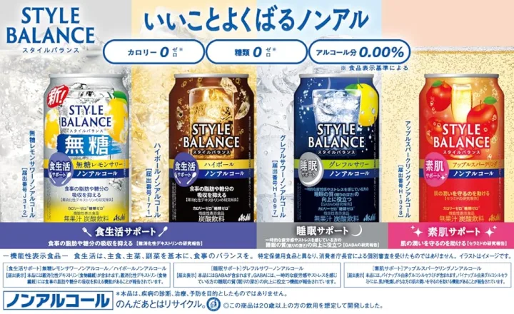 アサヒスタイルバランス睡眠サポートグレフルサワーノンアルコール